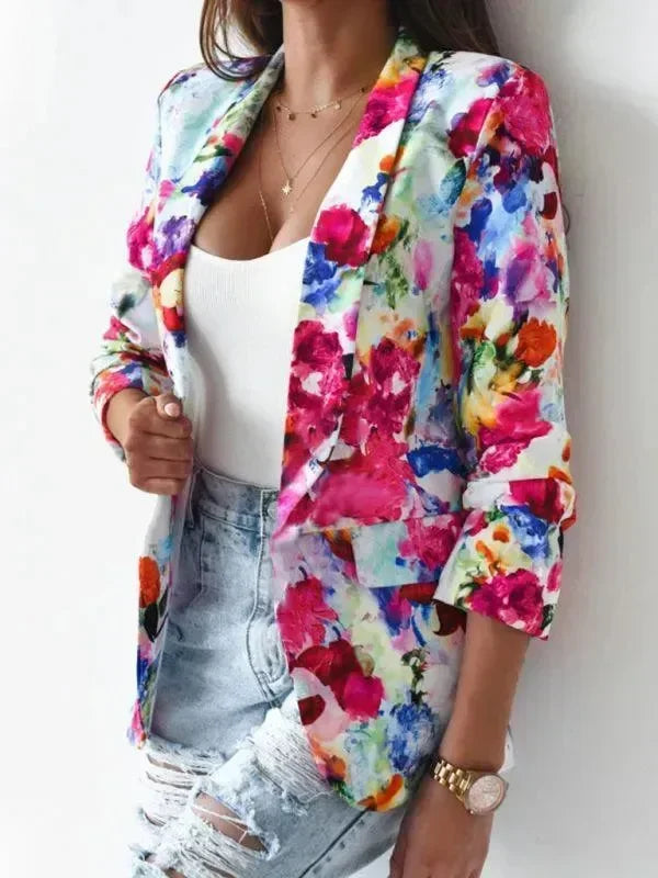 Women's Sport Coat Slim Fit Printed Style
