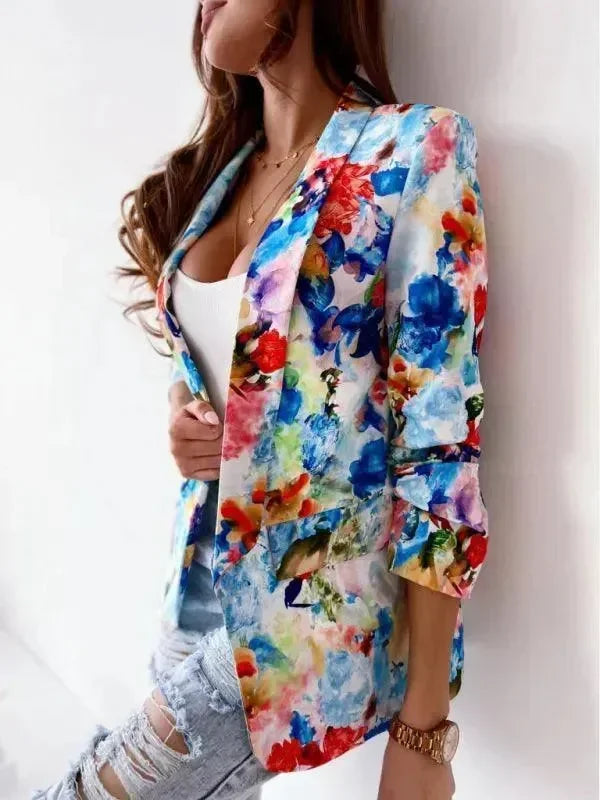 Women's Sport Coat Slim Fit Printed Style