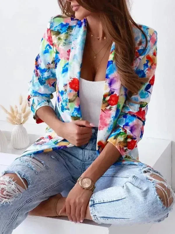 Women's Sport Coat Slim Fit Printed Style