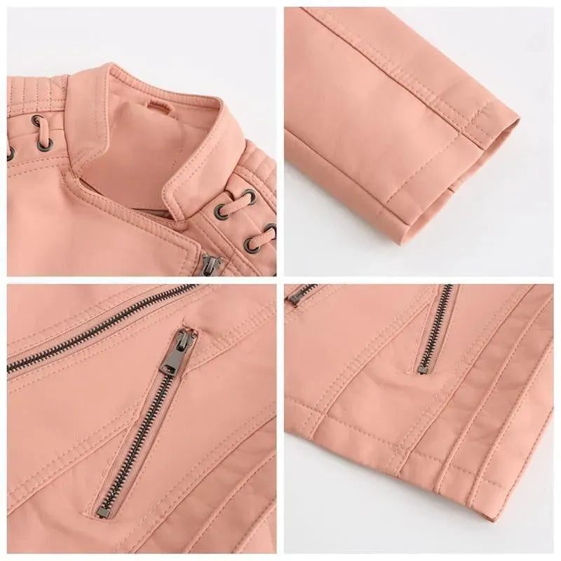 Women’s Structured Moto Jacket Casual Style
