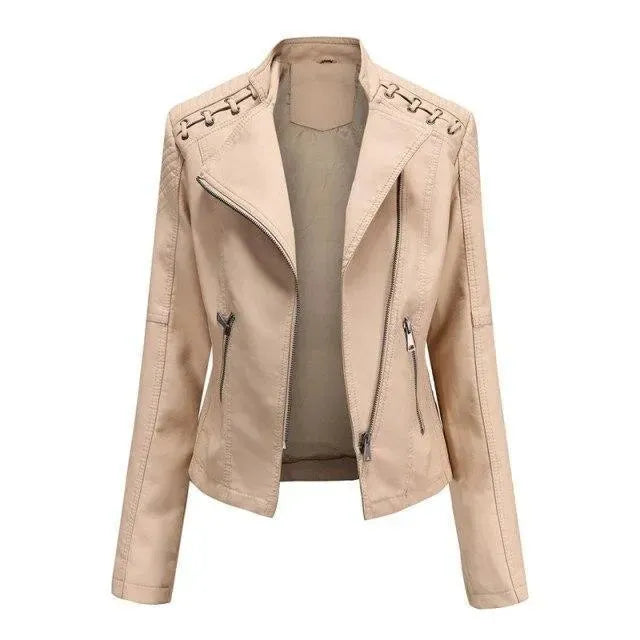 Women’s Structured Moto Jacket Casual Style