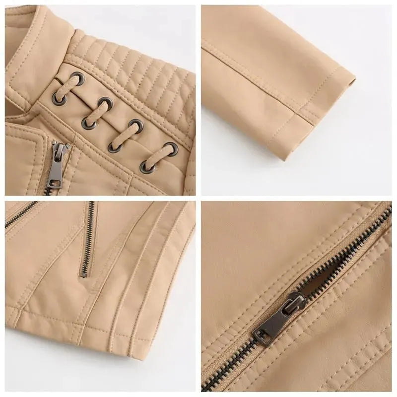 Women’s Structured Moto Jacket Casual Style