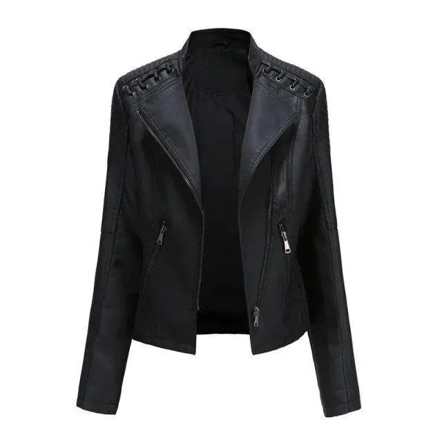 Women’s Structured Moto Jacket Casual Style