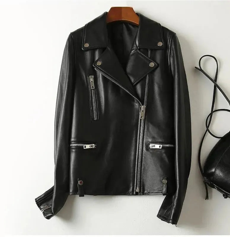 Women’s Studded Biker Jacket Edgy Style