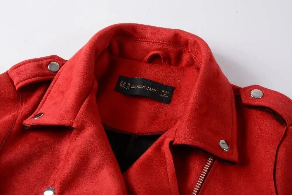 Women’s Suede Biker Jacket Premium Style