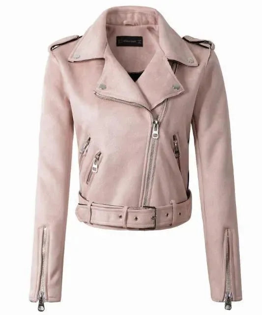 Women’s Suede Biker Jacket Premium Style
