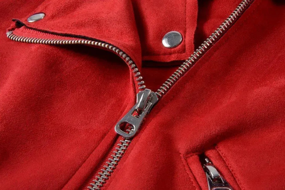 Women’s Suede Biker Jacket Premium Style