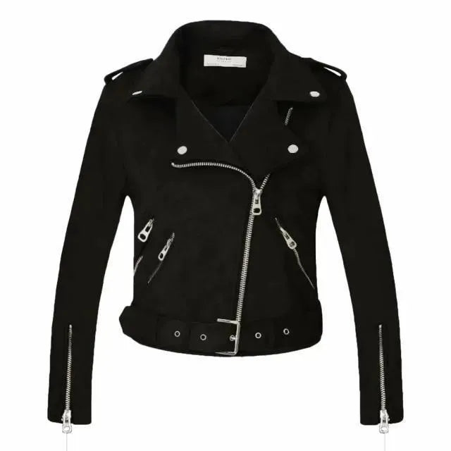 Women’s Suede Biker Jacket Premium Style