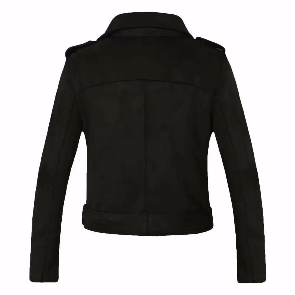 Women’s Suede Biker Jacket Premium Style