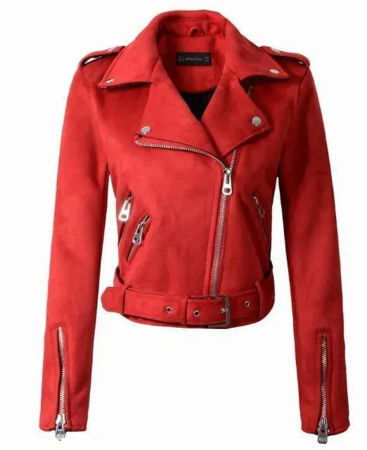 Women’s Suede Biker Jacket Premium Style