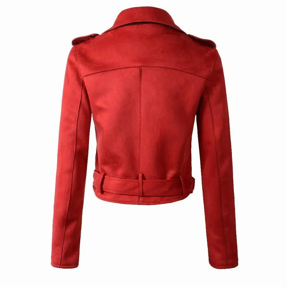 Women’s Suede Biker Jacket Premium Style