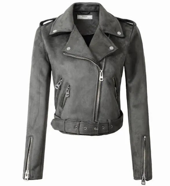 Women’s Suede Biker Jacket Premium Style