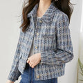 Women’s Textured Tweed Jacket Statement Style