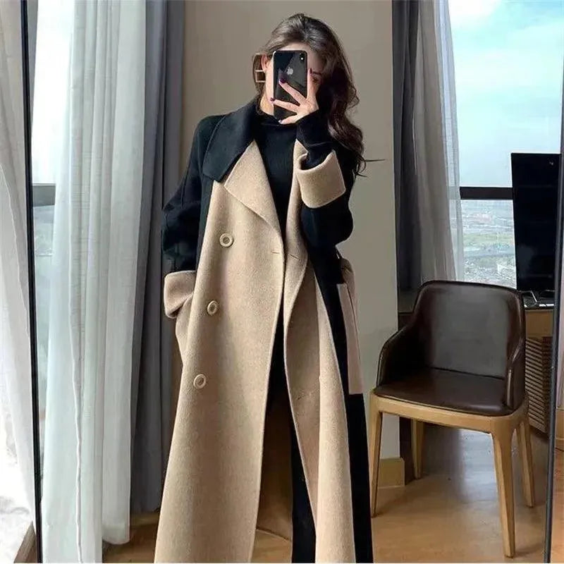 Women's Trench Coat Longline Double Breasted Fit