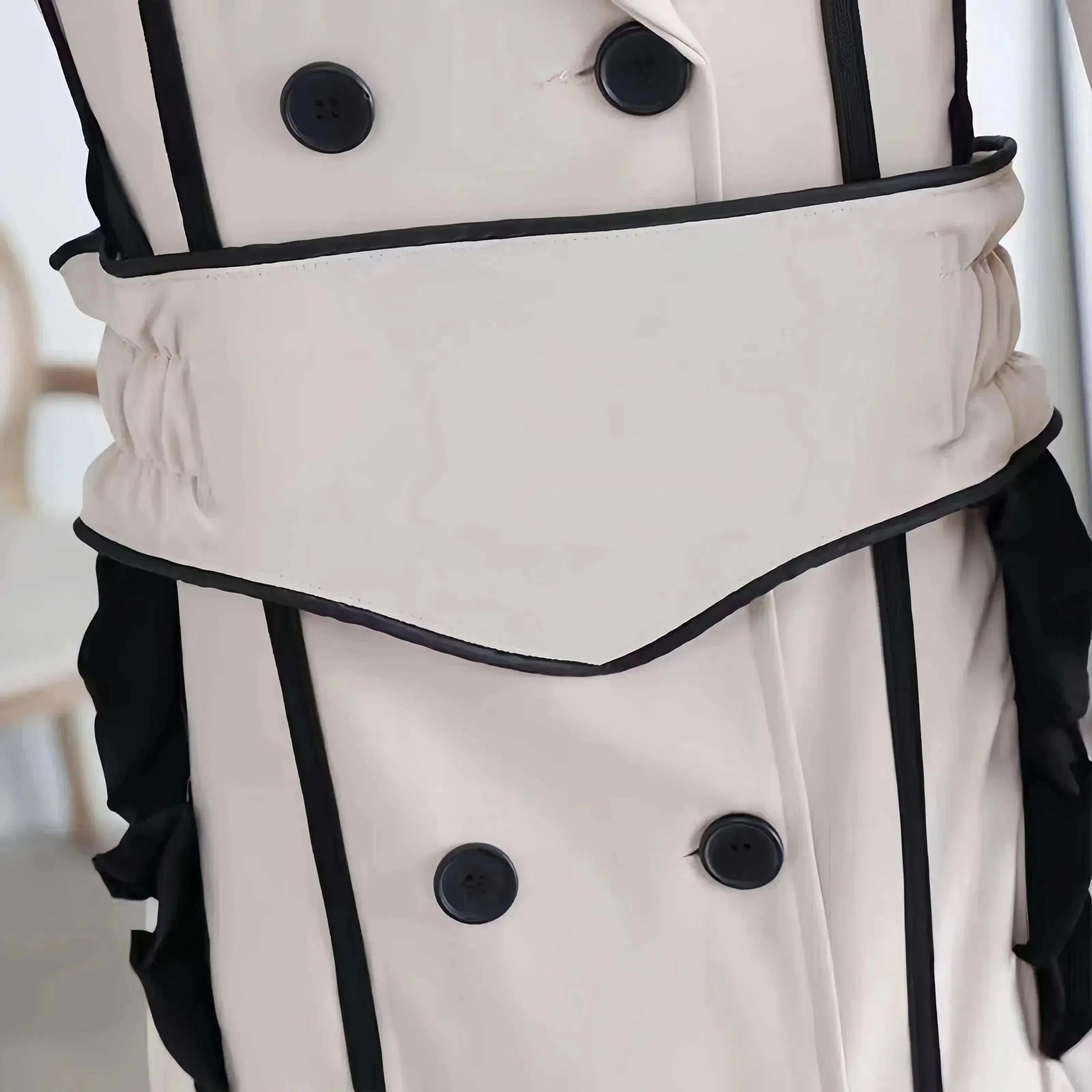 Women's Trench Coat Slim Fit Double Breasted Design