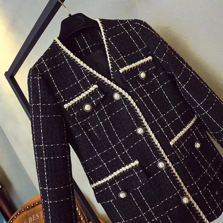 Women's Tweed Sport Coat Structured Elegant Style