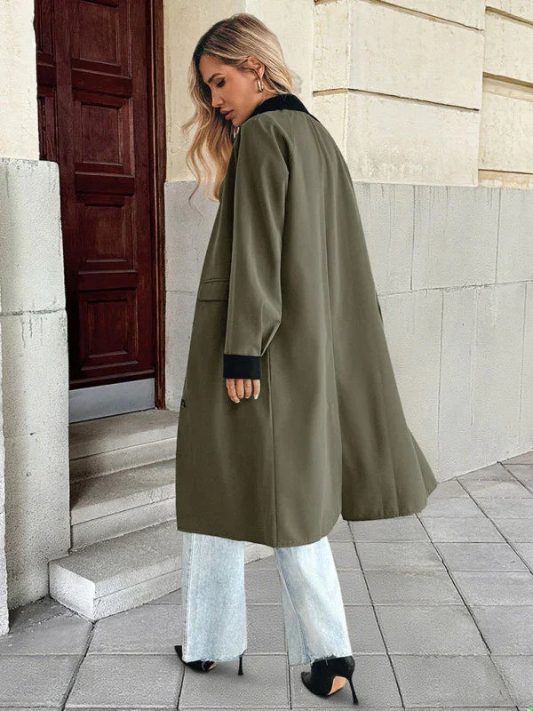 Women's Windbreaker Coat Long Lightweight Casual Style