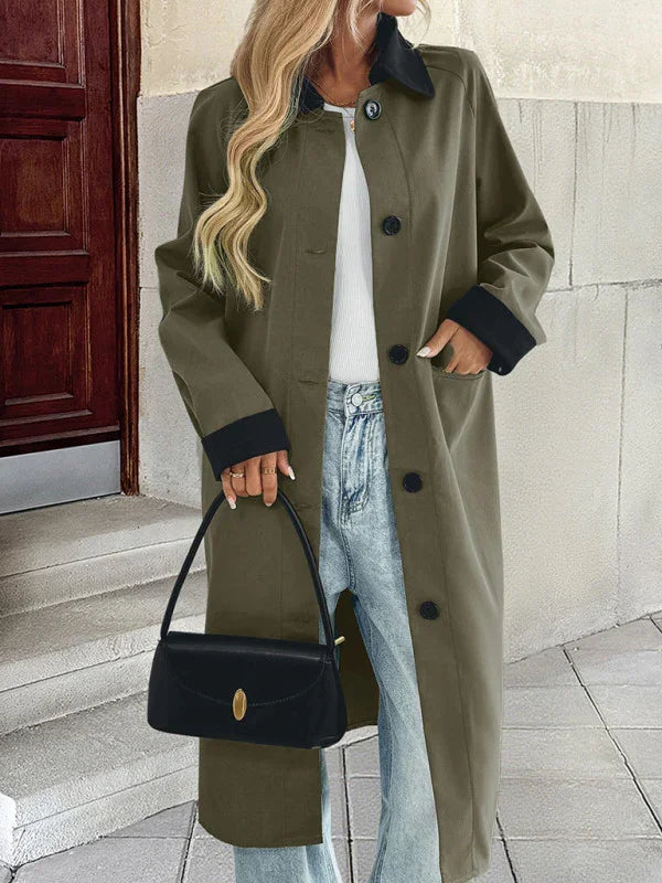 Women's Windbreaker Coat Long Lightweight Casual Style
