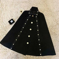 Women's Wool Cape Coat Batwing Elegant Style