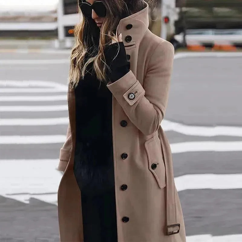 Women's Wool Overcoat Full Length Tailored Fit
