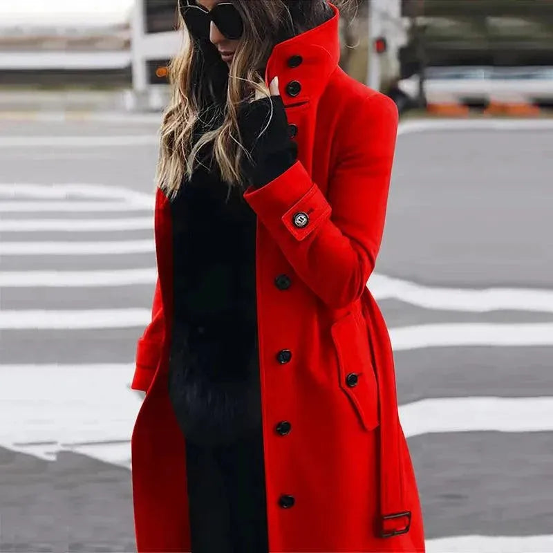 Women's Wool Overcoat Full Length Tailored Fit