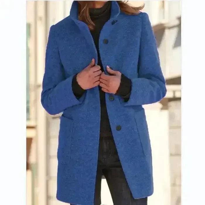 Women's Wool Trench Coat Mid Length Elegant Style
