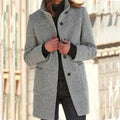 Women's Wool Trench Coat Mid Length Elegant Style