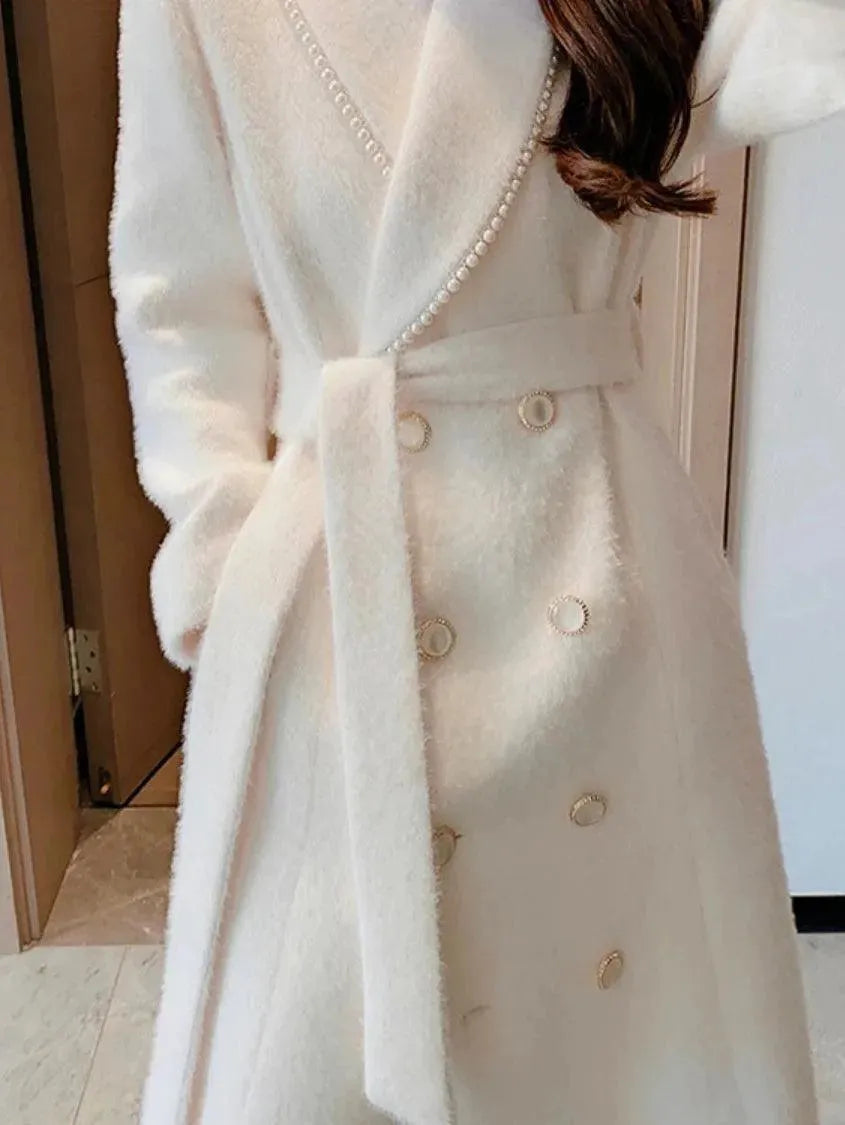 Women's Wrap Coat Slim Fit Belted Design