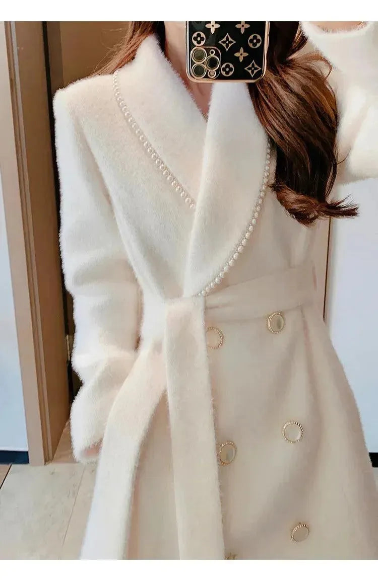 Women's Wrap Coat Slim Fit Belted Design