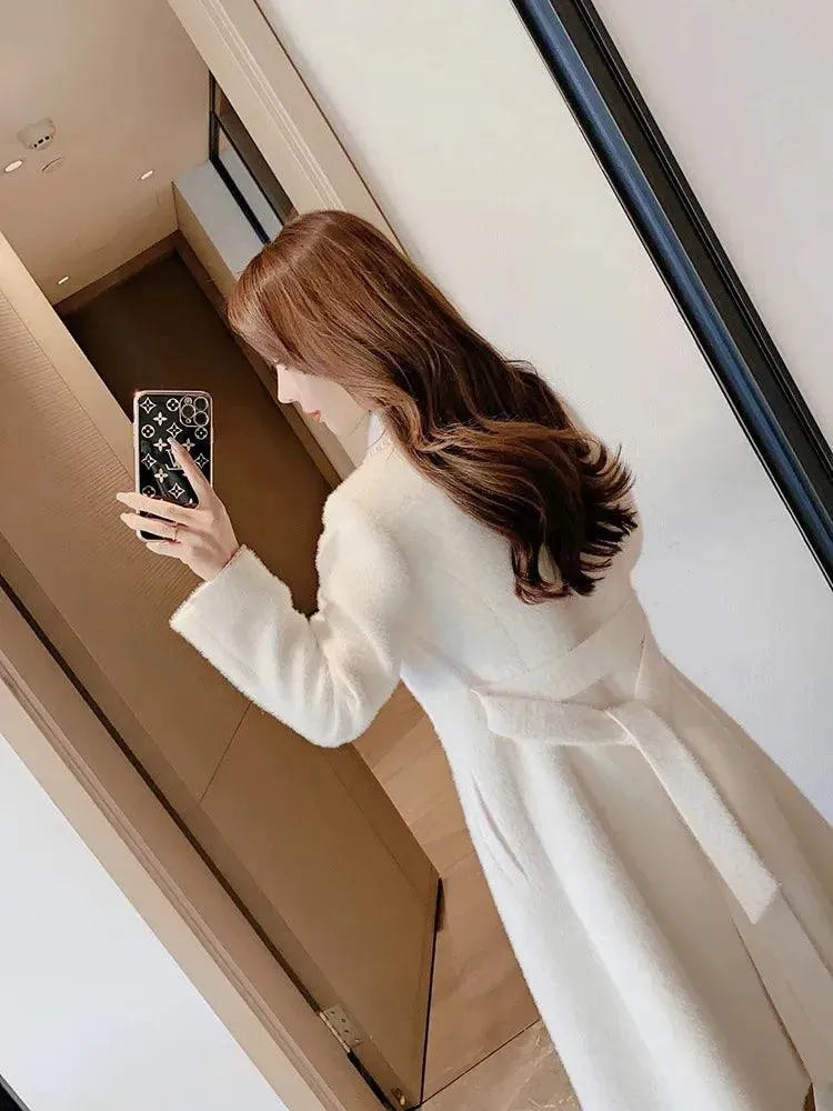 Women's Wrap Coat Slim Fit Belted Design