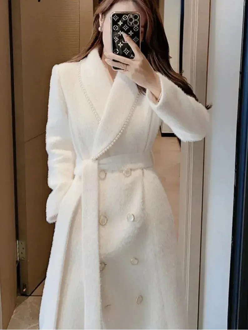 Women's Wrap Coat Slim Fit Belted Design