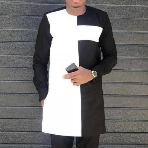 African Dashiki Patchwork Shirt For Men-Men Shirts-LeStyleParfait