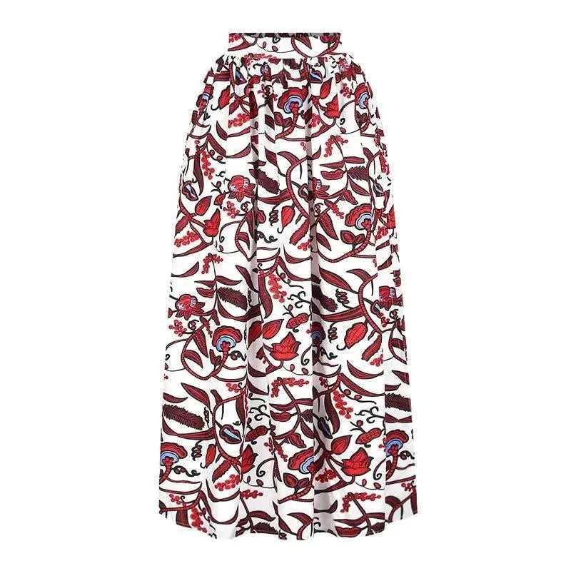 African Print Maxi Skirt-Women's Skirt-LeStyleParfait