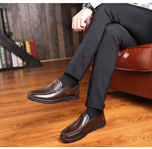 Alessandro - Classic Leather Loafers - Loafer Shoes - LeStyleParfait