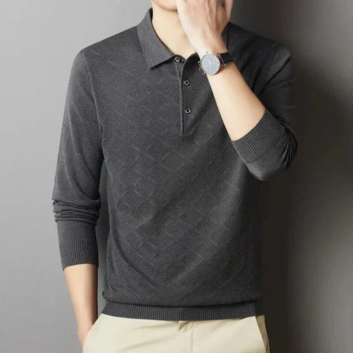 Argyle Pattern Polo Shirt for Men-Polo Shirt-LeStyleParfait