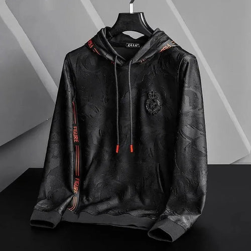 Black Men Hoodie - Embroidered-Men Hoodie-LeStyleParfait