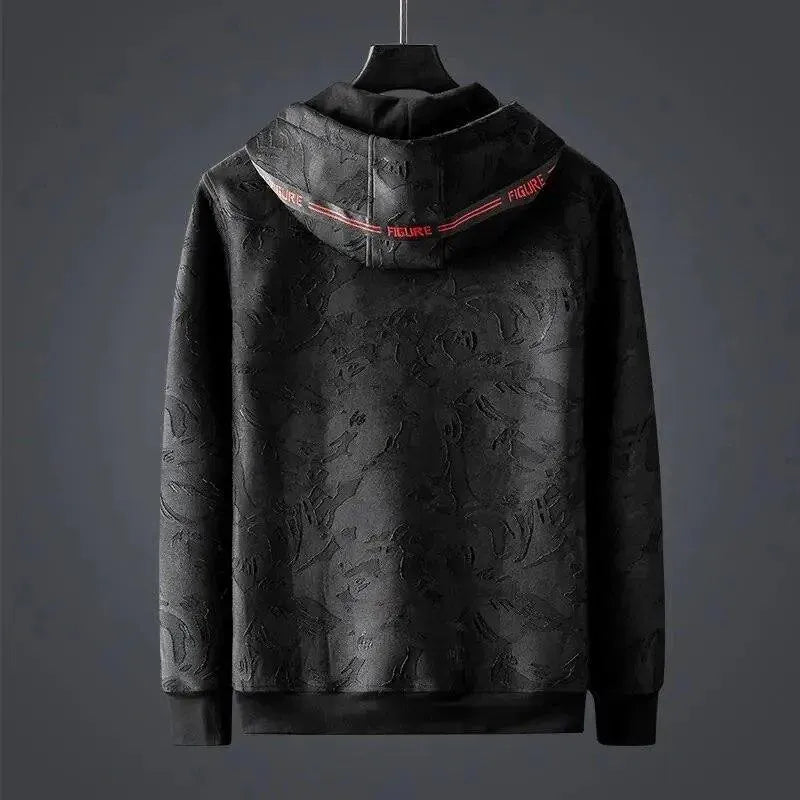 Black Men Hoodie - Embroidered-Men Hoodie-LeStyleParfait