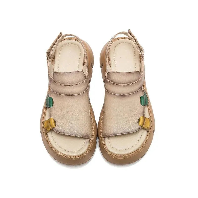 Block Heel Wedge Sandals - Wedge Shoes - LeStyleParfait