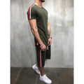 Bold Men Colorblock Summer Two-Piece Shorts Set - Colorblock Casual Two-Piece Set - LeStyleParfait