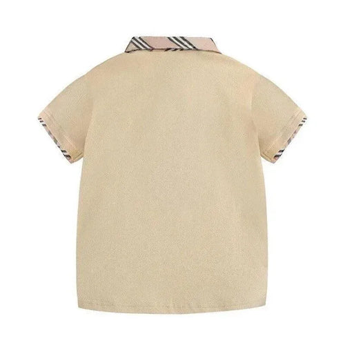 Boys Striped Cotton Polo Shirt-Men Shirts-LeStyleParfait