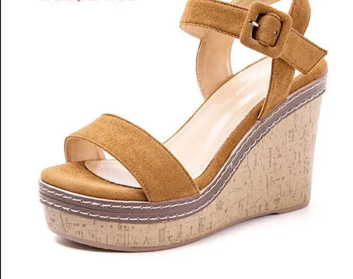 Buckle Strap Wedge Shoes - Wedge Shoes - LeStyleParfait