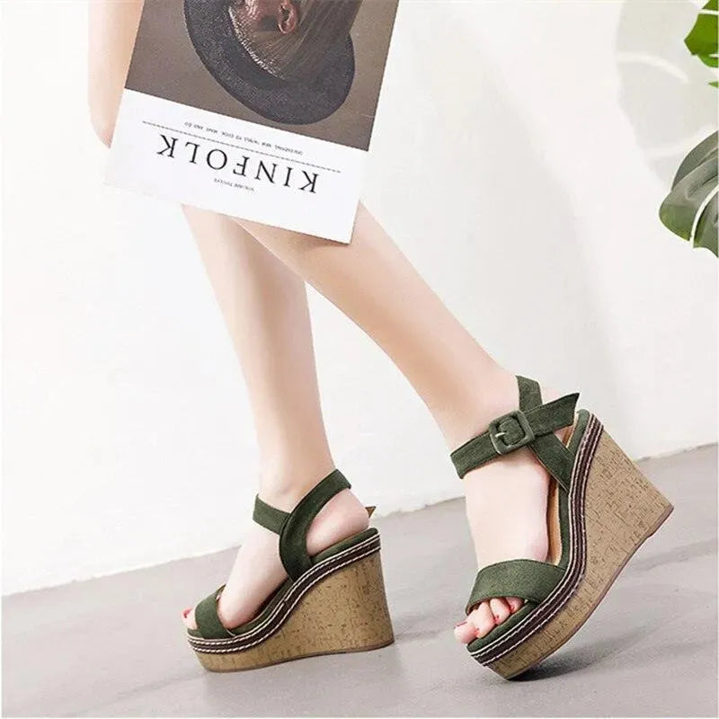 Buckle Strap Wedge Shoes - Wedge Shoes - LeStyleParfait