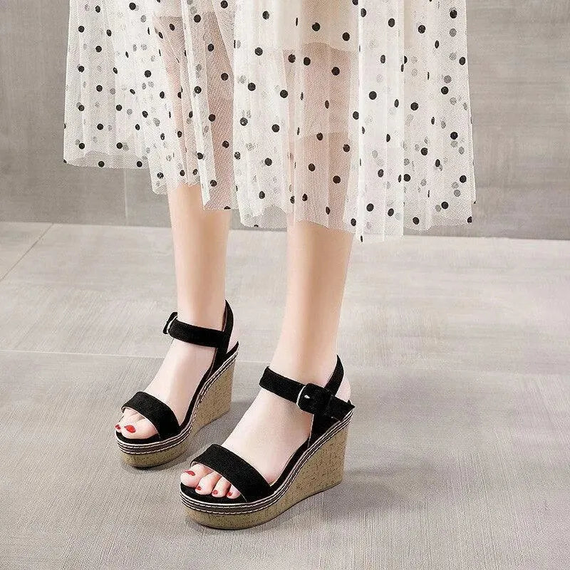 Buckle Strap Wedge Shoes - Wedge Shoes - LeStyleParfait