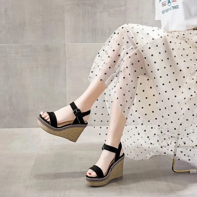 Buckle Strap Wedge Shoes - Wedge Shoes - LeStyleParfait