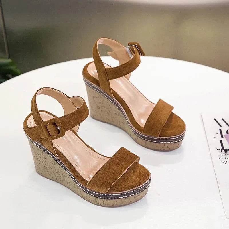 Buckle Strap Wedge Shoes - Wedge Shoes - LeStyleParfait