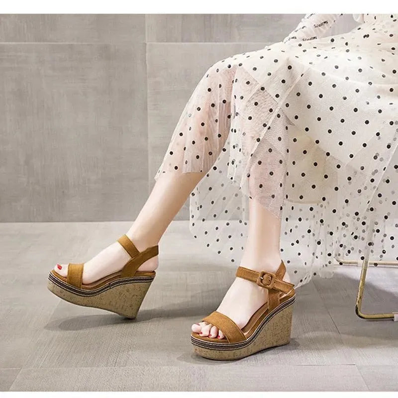 Buckle Strap Wedge Shoes - Wedge Shoes - LeStyleParfait