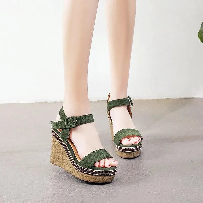 Buckle Strap Wedge Shoes - Wedge Shoes - LeStyleParfait