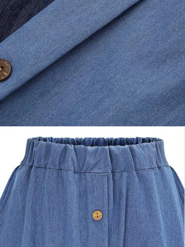 Button Front Midi Skirt-Women's Skirt-LeStyleParfait