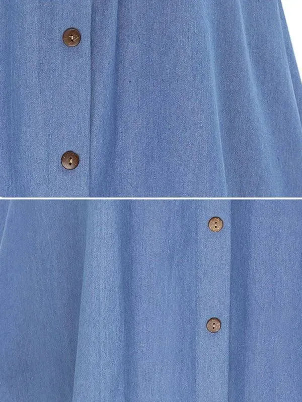 Button Front Midi Skirt-Women's Skirt-LeStyleParfait