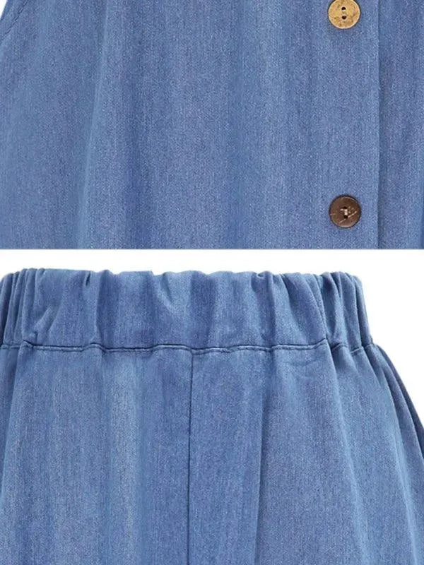 Button Front Midi Skirt-Women's Skirt-LeStyleParfait